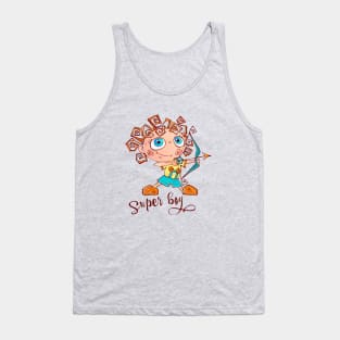 Super Boy With Bow Arrow Tank Top